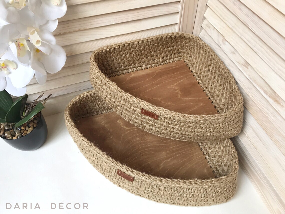 Large Triangle Storage Baskets Corner shelf basket Farmhouse Etsy