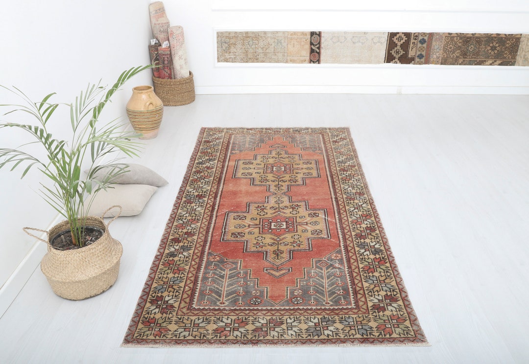 4x8 Rug Turkey Rug Wool Rug Neutral Rug Pastel Rug Etsy