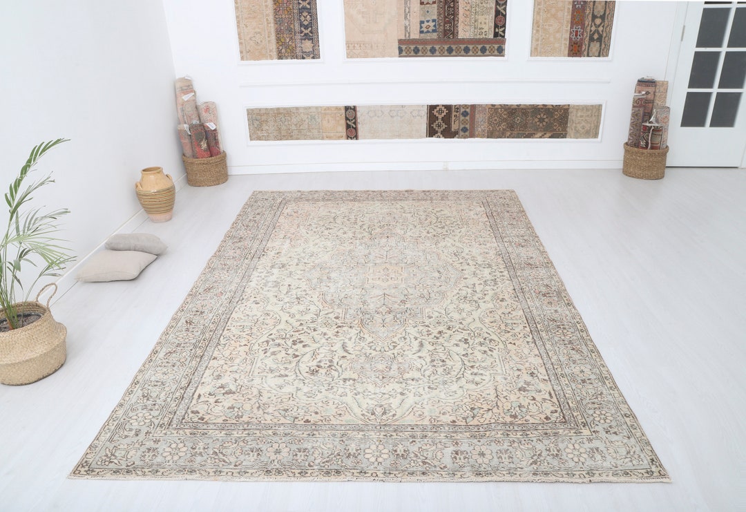Vintage Anatolian Wool Rug: 7x11 Oversize Turkish Rug - Etsy