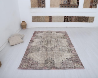 Turkish Rug 5x8, Vintage Rug 5x8, Turkish Vintage Rug, Vintage Turkish Rug, Oushak Rug, Handmade Rug,5x8 Rug,Anatolian Rug,Soft Rug,32673