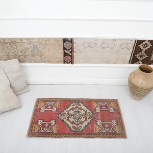 2x3 Oushak Rug, Vintage Rug, Rug, 2x3 Mini Rug, Door Mat Rug, Turkish Rug, Anatolian Rug, Natural Rug, Small Size Rug, Turkish Mini Rug,7700