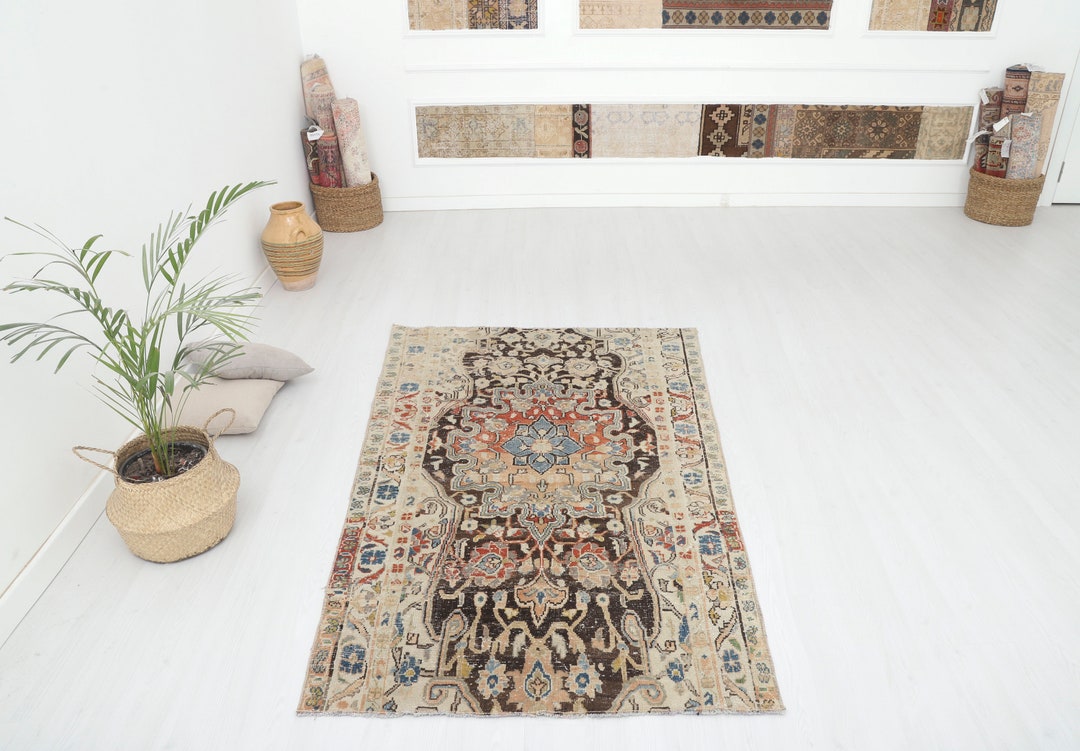Mute Color Rugs Natural Rug 4x7, Muted Colors Rug, Soft Rug 4x7, 4x7 Neutral Rug ...