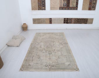Turkish Rug 5x8, Vintage Rug 5x8, Handmade Wool Rug, Bohemian Rug, Home Decor Rug, Turkey Carpet,5x8 Rug,Oushak Rug 5x8,Anatolian Rug, 34686