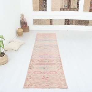 3x12 Runner, Turkish Runner, Vintage Runner 3x12,Oushak Runner,Turkish Runner Rug,Turkish Rug,Oushak Runner Rug,Hallway Rug,Runner Rug,12202