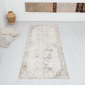 Oushak Runner Rug, Hallway Rug 3x8, Turkey Runner,3x8 Runner Rug,3x8 Turkish Runner,3x8 Vintage Runner,Kitchen Rug 3x8,Runner Rug,20793