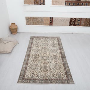 Muted Rug 3x7, Anatolian Rug, 3x7 Rug, Turkish Vintage Rug, Vintage Turkish Rug,Oushak Vintage Rug,Turkish Rug,Vintage Rug,Faded Rug,25996
