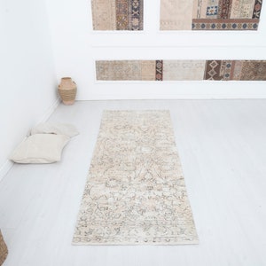 3x8 Runner Rug, Unique Runner Rug, Anatolian Runner, Natural Runner 3x8, Turkish Runner Rug, 3x8 Vintage Runner, 3x8 Oushak Runner,16876