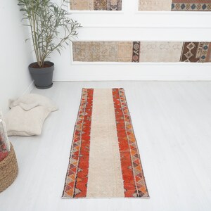 2x6 Runner Rug, Vintage Rug, Turkish Rug,Oushak Rug,Natural Runner Rug,Turkish Runner,Vintage Runner,Oushak Runner,Hallway Runner Rug,16964