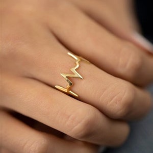 Silver ring - ring - 925 sterling - HEARTBEAT MODEL-DAMENRING-49