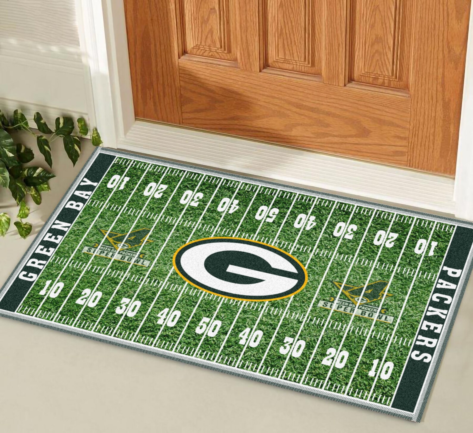 Green Bay Packers field Doormat Green Bay Packers doormat Etsy