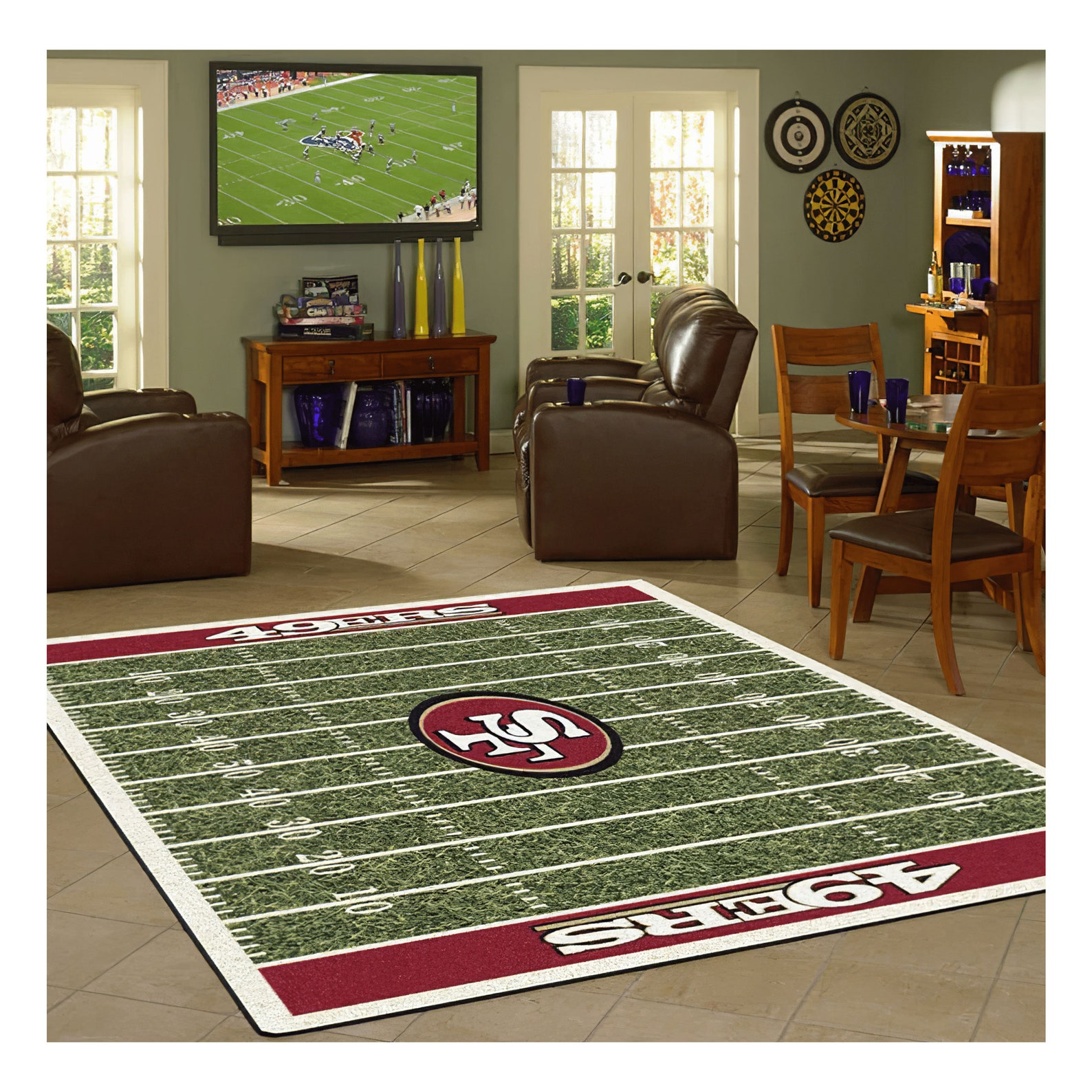 San francisco 49ers field rug 49ers SF Rug 49ers Area Rug Etsy