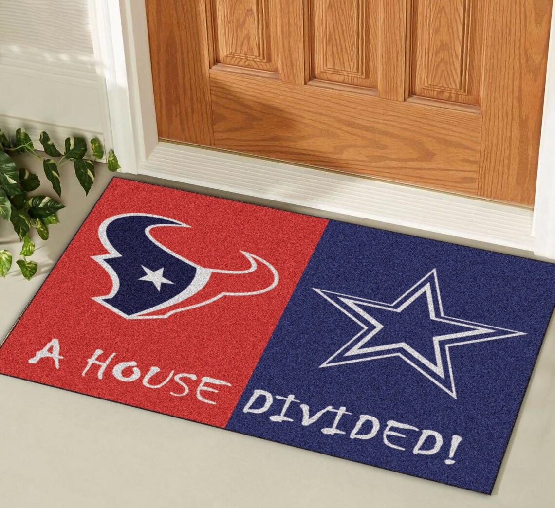 Custom A House Divided Houston Texans Dallas Cowboys | Etsy