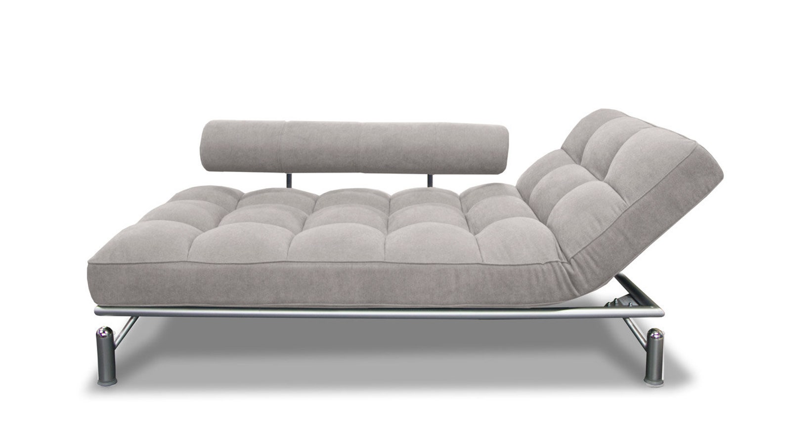 Light Gray Sleeper Sofa Chaise Lounge with Adjustable Headrest Etsy