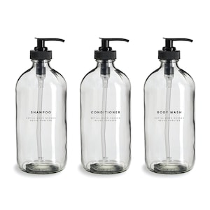 500ml botes botellas dispensadores dosificador vacías on bomba plastico  para de loción champu y del gel y champu jabon manos ducha rellenables baño  vacías 500ml : : Hogar y cocina