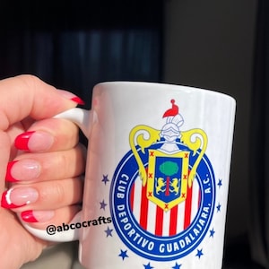 Chivas Mug,  Chivistas fan, fútbol mexicano, taza personalizada, fútbol de Guadalajara, soccer team