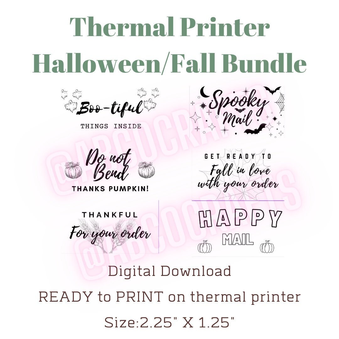 Rollo Sticker Download, READY to PRINT, Halloween Bundle, Fall Bundle ...