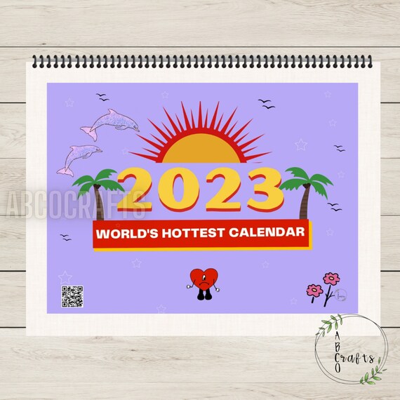 2023 Bad Bunny Calendar Wall Calendar Bad Bunny Calendar Un - Etsy