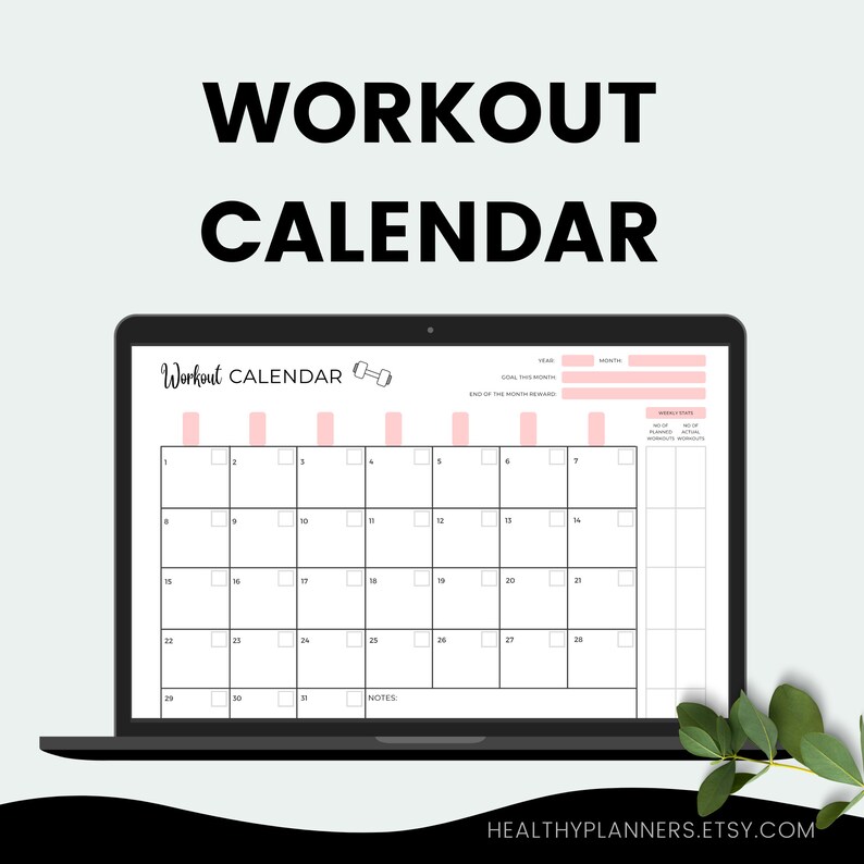 Workout calendar, plan and log your monthly workouts image 6