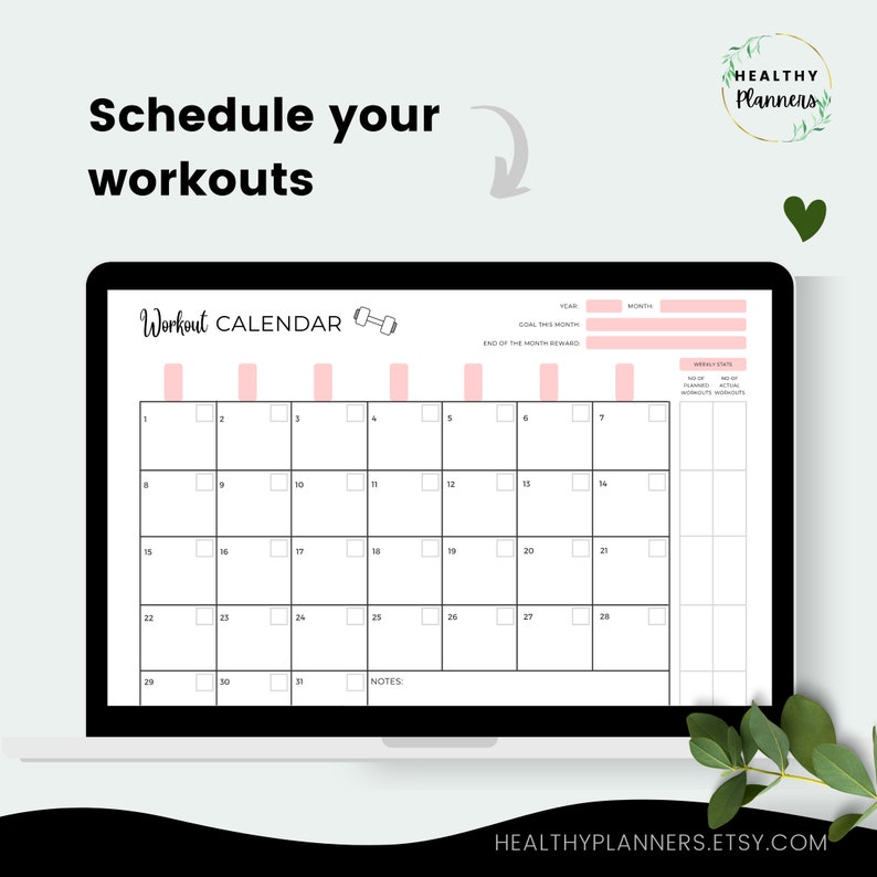 Workout calendar, plan and log your monthly workouts image 2