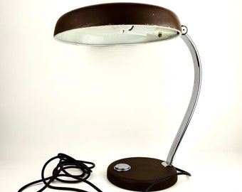 Schreibtischlampe Egon Hillebrand Metall braun Tischlampe