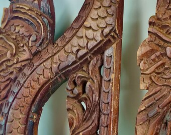 Wanddeko Vintage Fensterläden Schirm (handmade geschnitzte hölzerne Art)