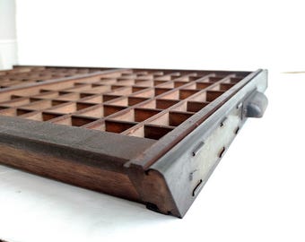 Setzkasten Vintage Retro Druckerei Kasten