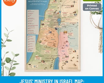 イスラエルにおけるイエスの宣教地図：新約聖書のキリスト教壁画