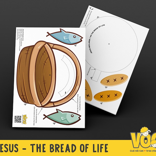 Jesus the Bread of Life, New Testament Bible Story, Bible craft for Sunday school activity - Download Printable