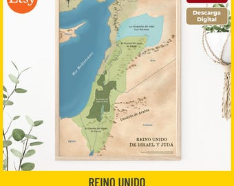 アンティーク聖書地図 - 1 枚のシートに 8 つのミニ地図 - 1888 年発行