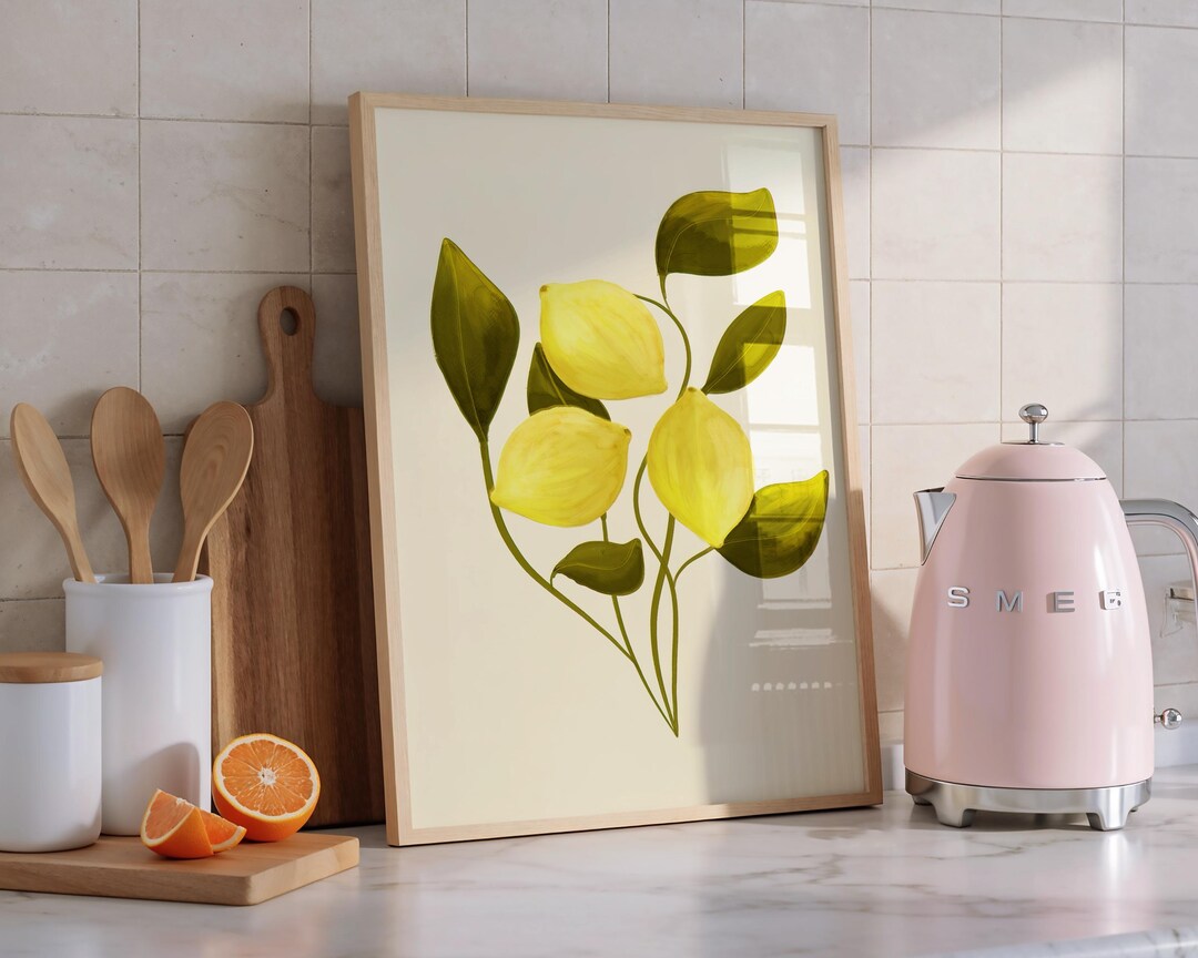 Lemon Wall Art: Fruit Themed Kitchen Decor - Etsy