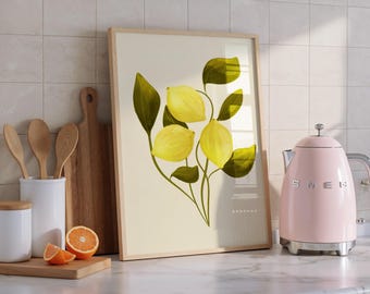 Lemon Wall Art: Fruit themed Kitchen Decor