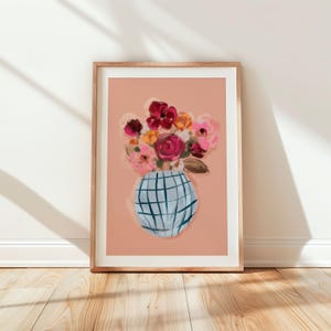 Flowers In A Vase Print, Abstract Flower Art, Floral Print, Maximalist Flower Print, Home Wall Art, Colourful Print, Colourful Home Decor