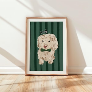 Sausage Dog Print, Dachshund Gifts, Dog Mum Gift, Dog Poster, Cute Dog Print Wall art, Maximalist Decor