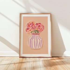 Flowers In A Vase Print, Abstract Flower Art, Floral Print, Maximalist Flower Print, Home Wall Art, Colourful Print, Colourful Home Decor