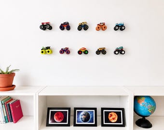 3D Printed Monster Truck Wall Mount: Kids' Room Decor