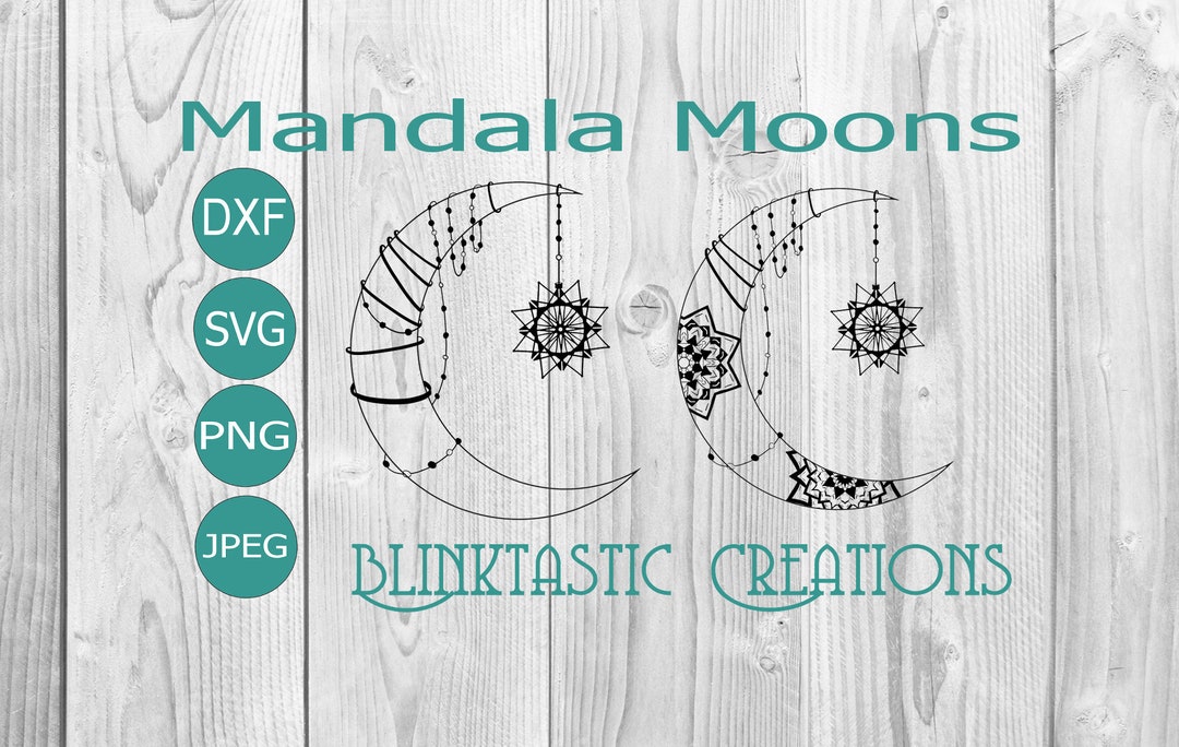 Mandala Moon SVG File Moon SVG Bundle Moon SVG Design Moon - Etsy