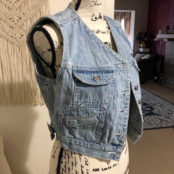 Vintage Denim Vest - image 3