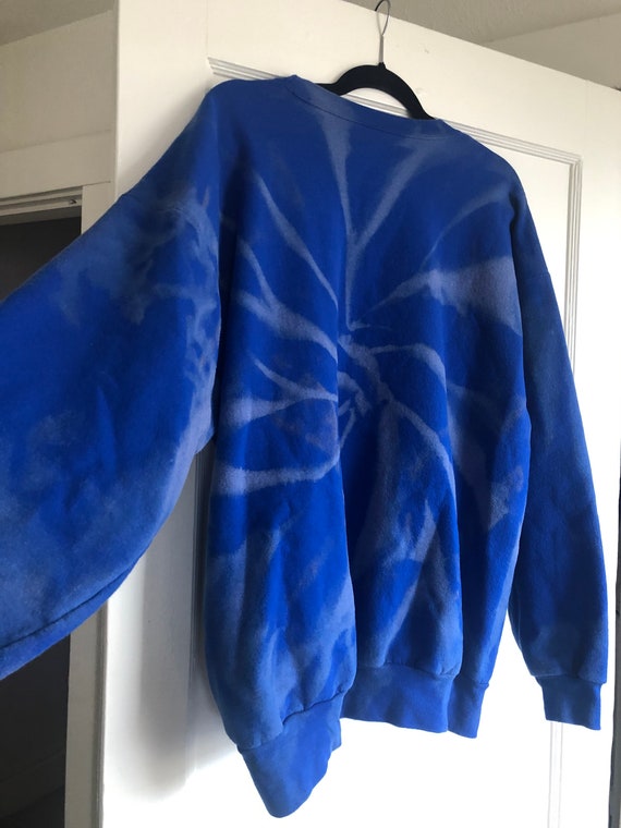 bleached blue sweatshirt