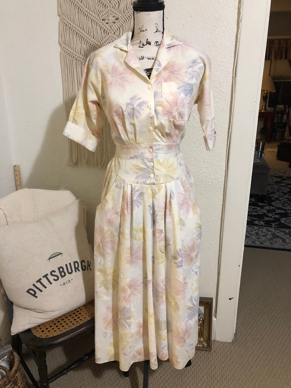 BEAUTIFUL Vintage Floral Dream Watercolor Dress