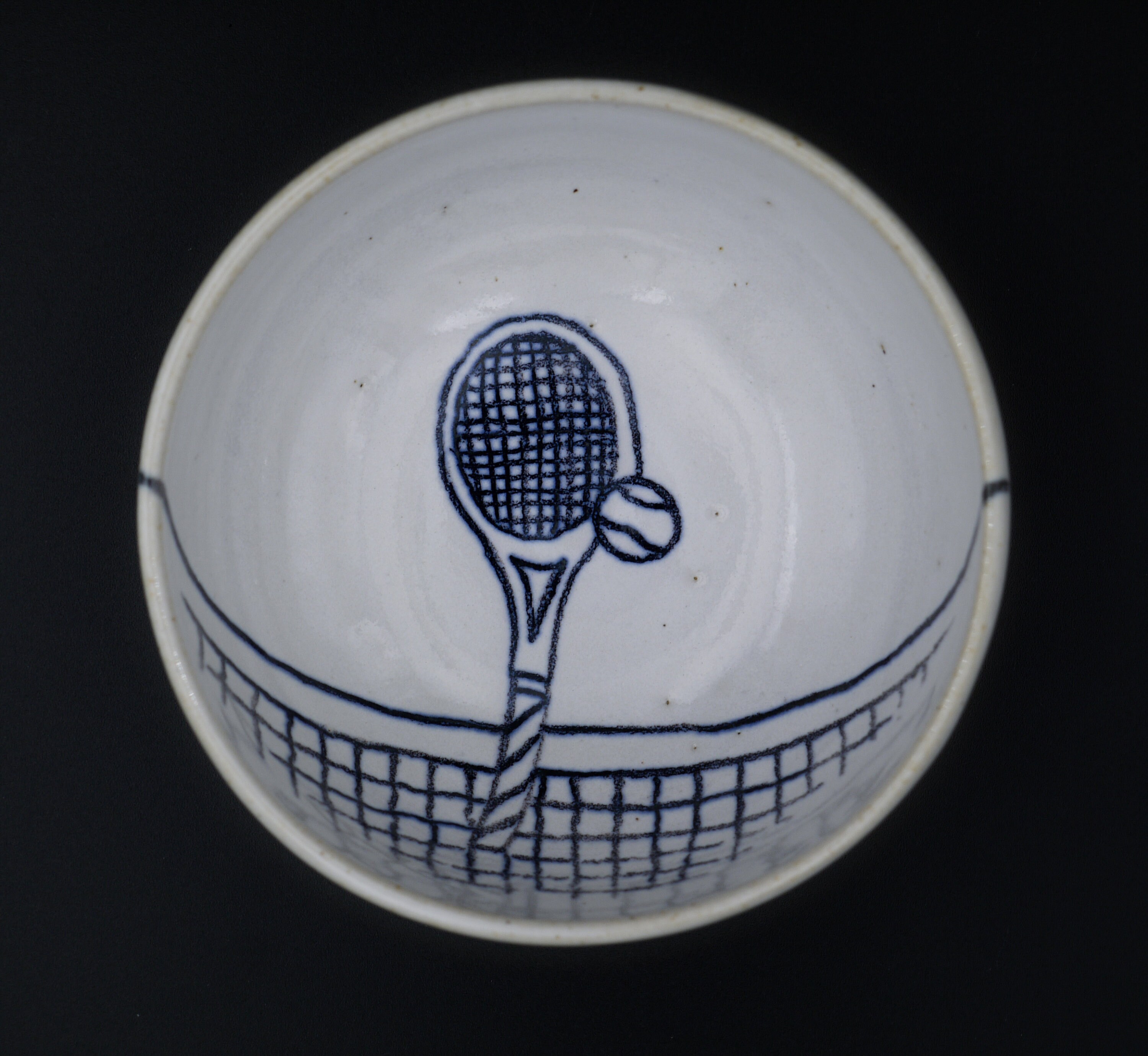 Petit Bol en Céramique Raquette de Tennis Collection Fil Conducteur