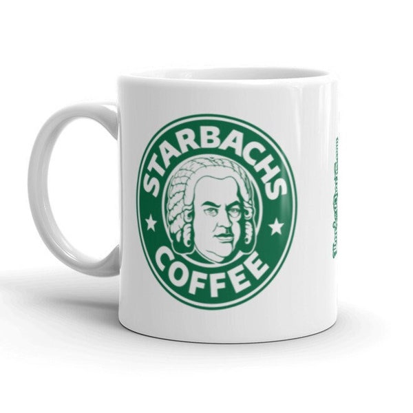 Cadeau de musique drôle tasse de Bach pour professeur de musique étudiant en musique amateur de musique classique J.S Bach tasse à café cadeau