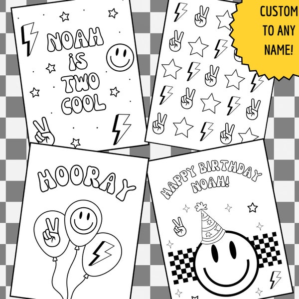 2nd Birthday - Two Cool - Custom Coloring Pages