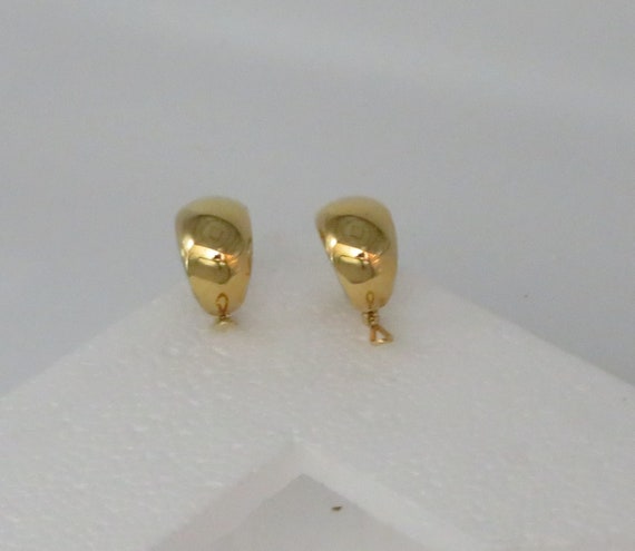 Monet 1970's Gold Earrings Hoop   DES.PAT.NO 249.… - image 5