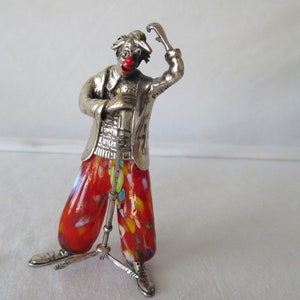 Vittorio Angini Sterling Silver and Murano Glass Clown - Lead Singer