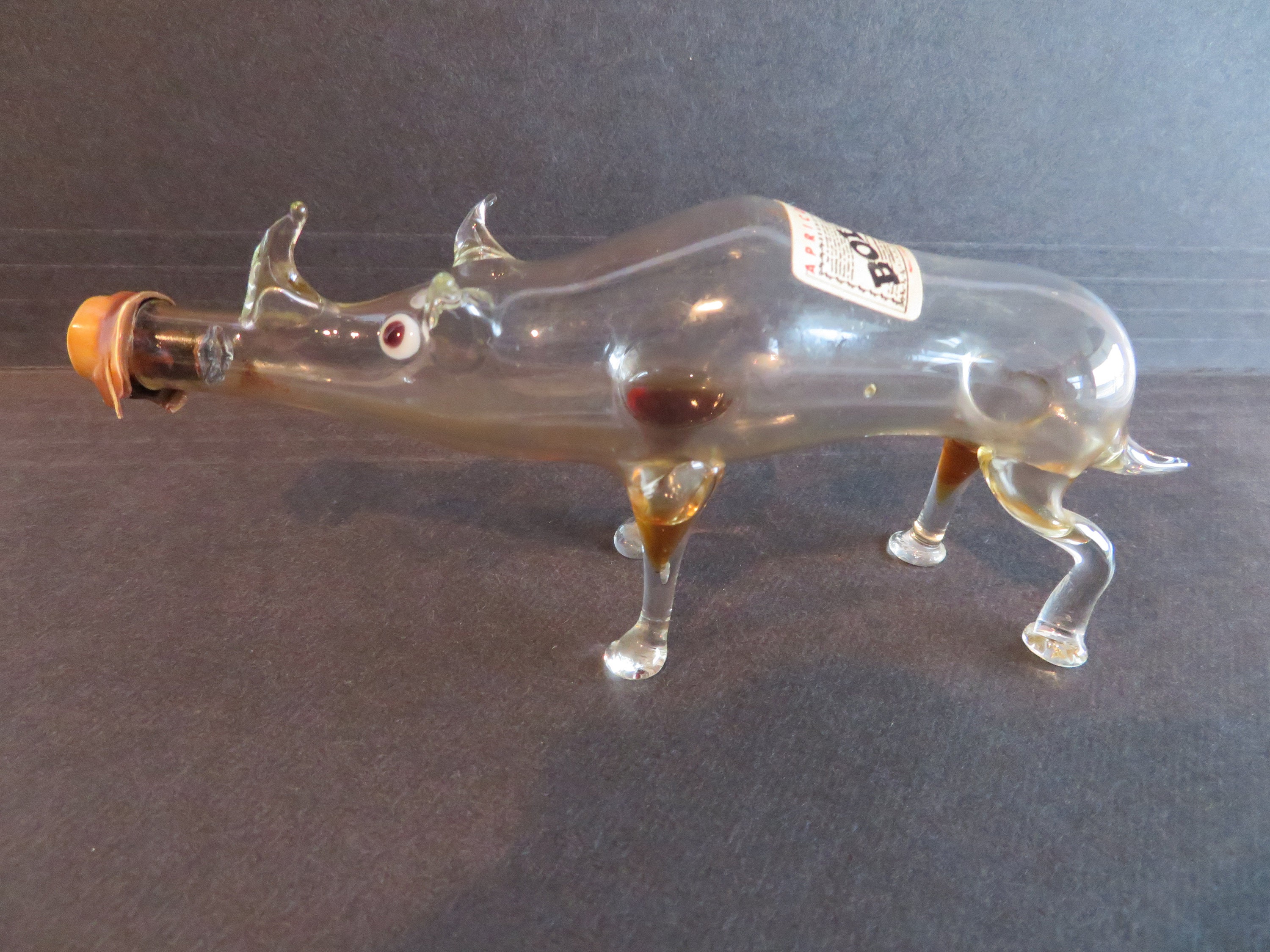 BOLS Hand Blown Glass Animal Miniature Liquor Bottles RARE - Etsy