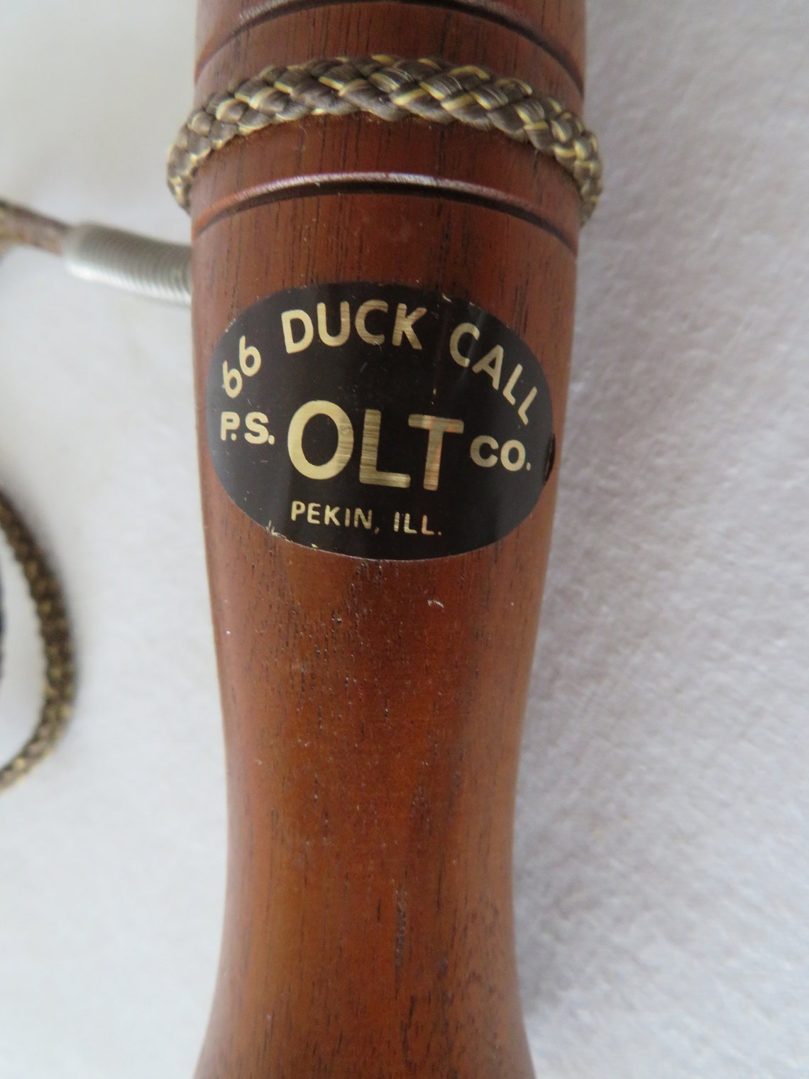 Vintage P.S. OLT Co. Wooden 66 Duck Call with Lanyard Etsy