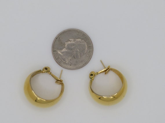 Monet 1970's Gold Earrings Hoop   DES.PAT.NO 249.… - image 10