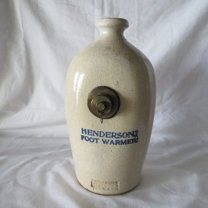 Henderson Foot Warmer Crock Dorchester Pottery 1912