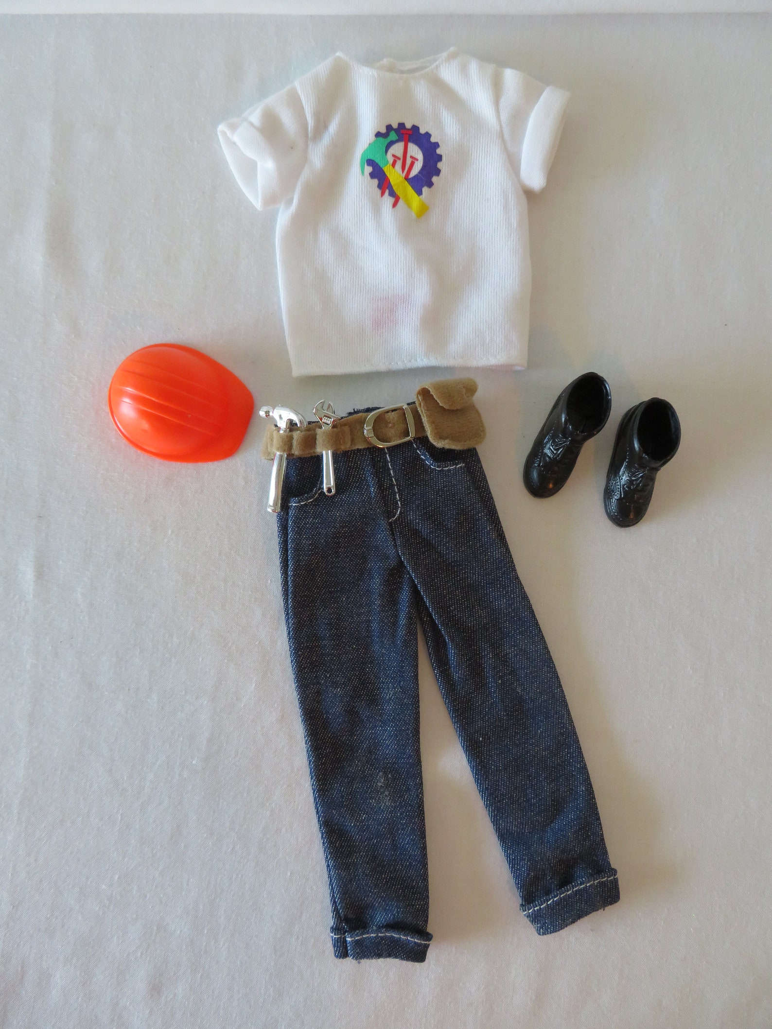 Ken Doll Construction Worker Outfit Etsy