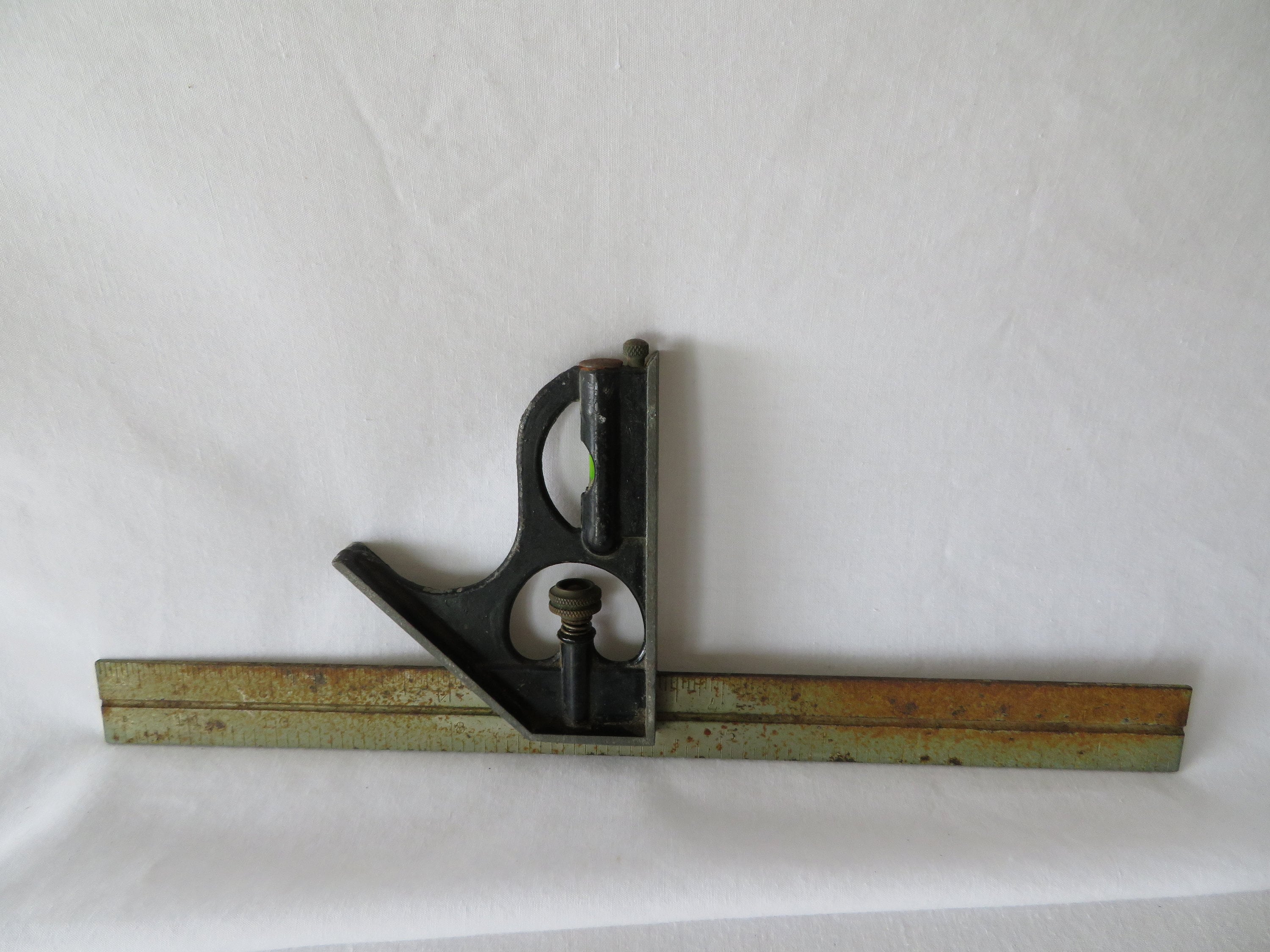 Vintage Adjustable Combination Square with Level Carpenter Etsy